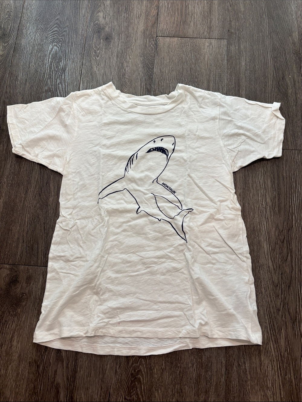 J. Crew White Kids Shark Outline Tee